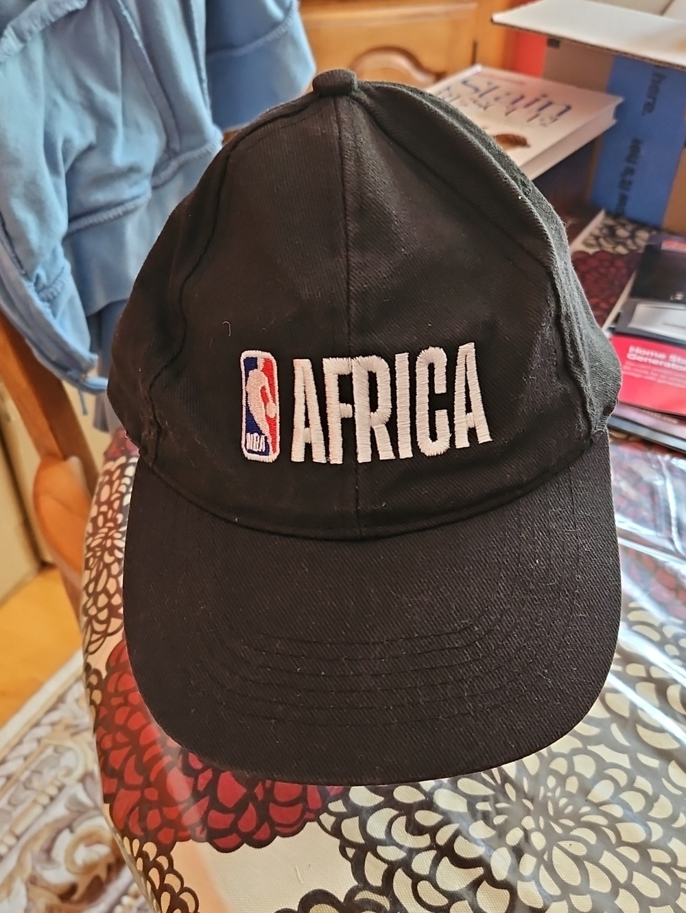NBA Africa Black Baseball Cap with Embroidered Logo